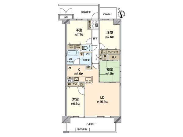 ポレスターブロードシティ越谷赤山 間取図(平面図) ポレスターブロードシティ越谷赤山 間取図(平面図)