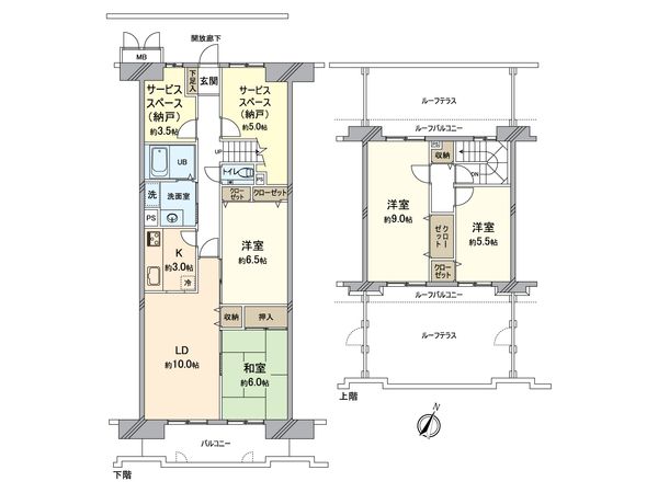 朝日プラザガーデンシティ新越谷 間取図(平面図) 朝日プラザガーデンシティ新越谷 間取図(平面図)