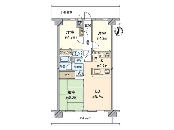 モアグランデ南越谷 間取図(平面図) モアグランデ南越谷 間取図(平面図)