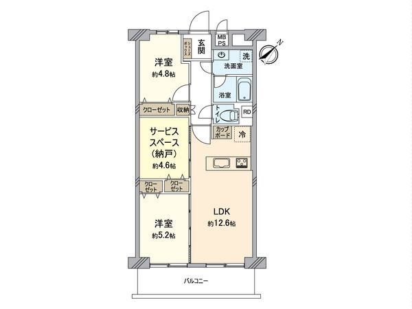 越谷スカイハイツ 間取図(平面図) 間取図(平面図)