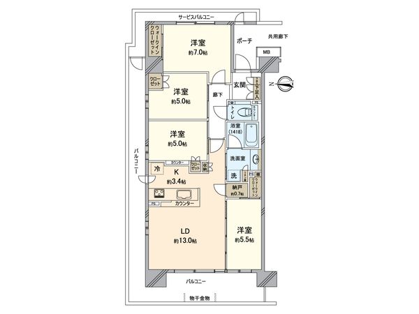 アクアステージグランアルト越谷レイクタウン 間取図(平面図) アクアステージグランアルト越谷レイクタウン 間取図(平面図)