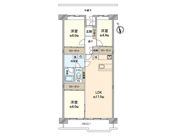 越谷ファミリータウン 間取図(平面図)
