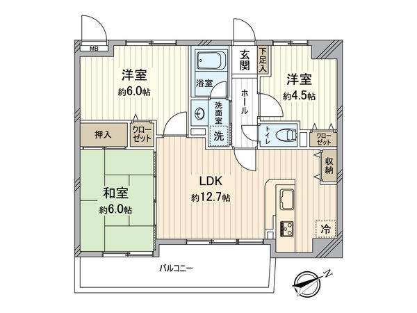 ダイアパレス春日部センタースクエア 間取図(平面図) 間取図(平面図)
