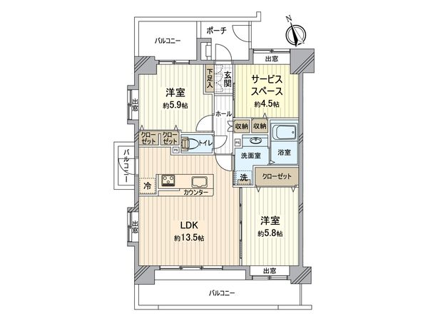 ライオンズマンション春日部シティ 間取図(平面図) ライオンズマンション春日部シティ 間取図(平面図)