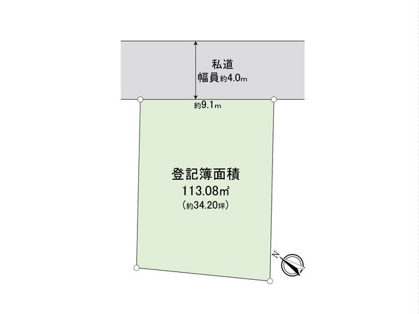 ふじみ野市鶴ケ舞1丁目 土地 区画図