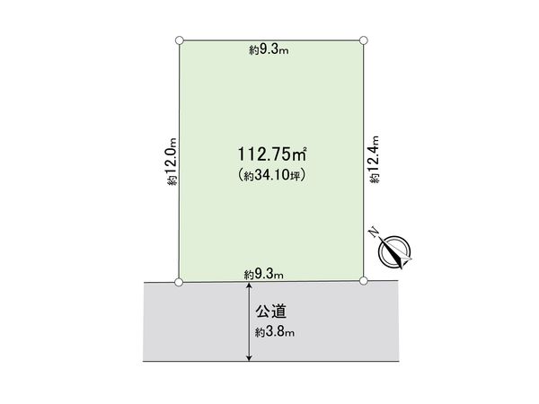 富士見市鶴瀬西3丁目 売地 区画図