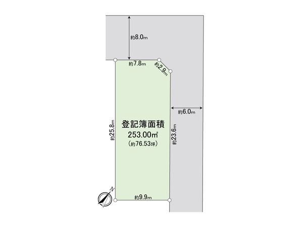 富士見市ふじみ野西1丁目 土地 区画図 富士見市ふじみ野西1丁目 土地 区画図