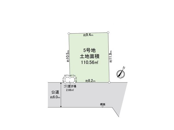 ふじみ野市川崎2丁目 売地 5号地 区画図 区画図
