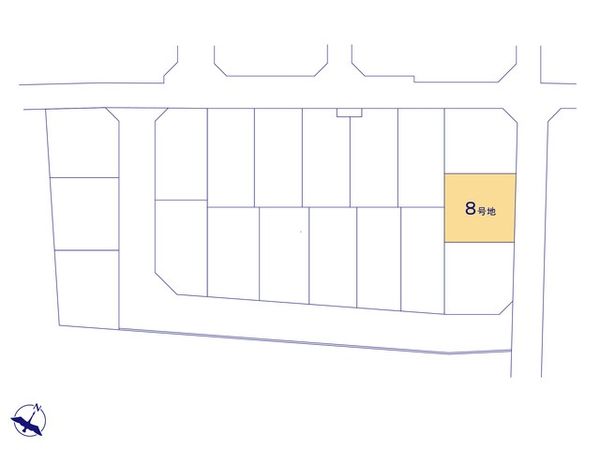 入間郡三芳町北永井 3期 8号地 売地 全体区画図