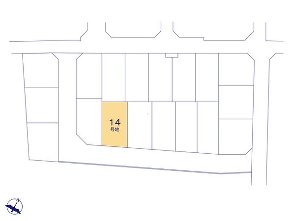 入間郡三芳町北永井 3期 14号地 売地 全体区画図