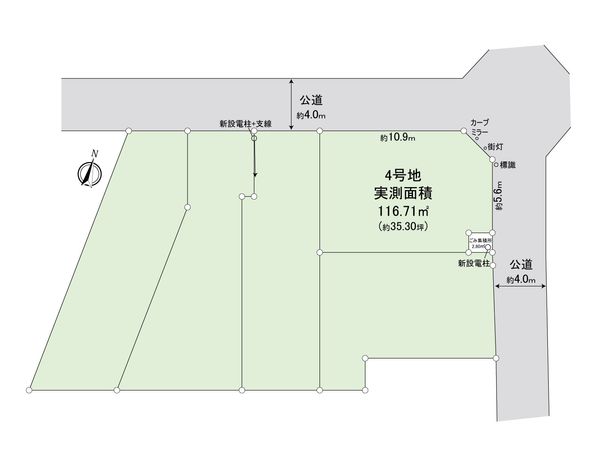 ふじみ野市西原1丁目 4号地 売地 全体区画図