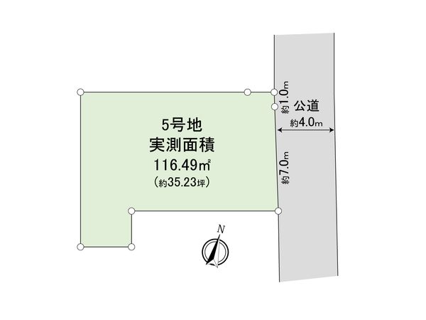 ふじみ野市西原1丁目 5号地 売地 区画図
