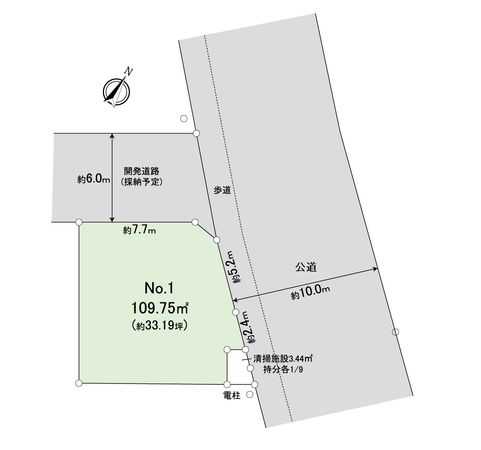 富士見市羽沢2丁目 第10 1区画 売地 区画図