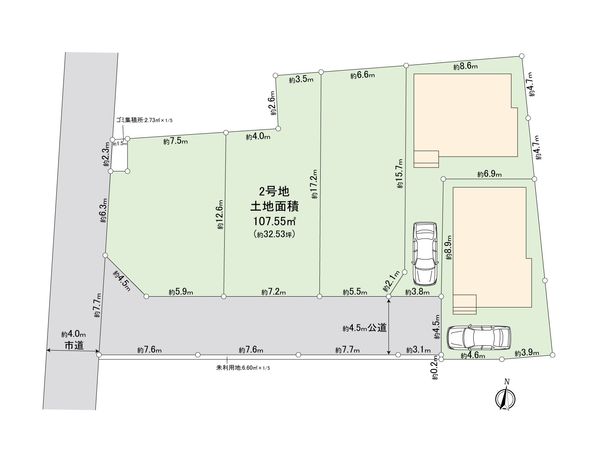 ふじみ野市仲2丁目 第1期 2号地 土地 全体区画図