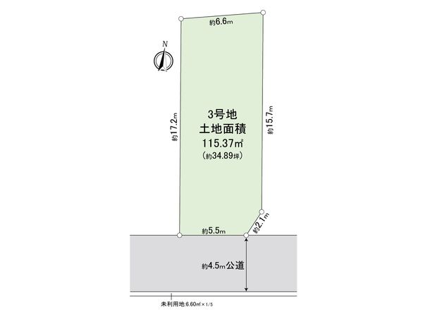 ふじみ野市仲2丁目 第1期 3号地 土地 区画図