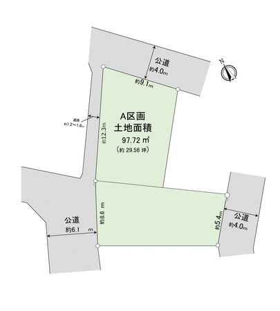 富士見市渡戸1丁目 土地 A区画 全体区画図