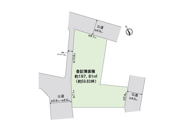 富士見市渡戸1丁目 建築条件付売地 区画図 富士見市渡戸1丁目 建築条件付売地 区画図