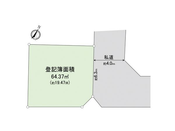 ふじみ野市鶴ケ舞1丁目 土地 区画図