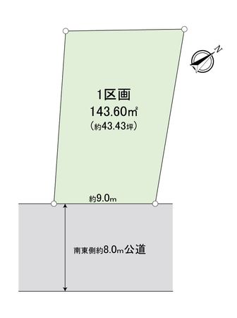 富士見市渡戸1丁目 売地 区画図