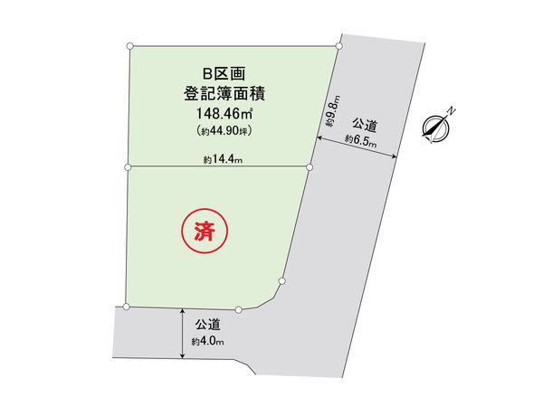 ふじみ野市緑ケ丘2丁目 土地 B区画 区画図 ふじみ野市緑ケ丘2丁目 土地 B区画 区画図