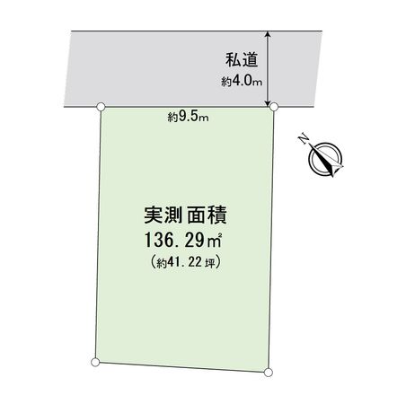 富士見市上沢1丁目 売地 区画図