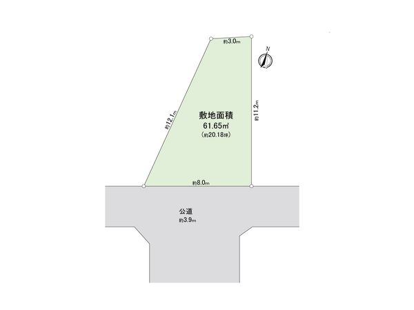 富士見市関沢3丁目 土地 区画図 区画図