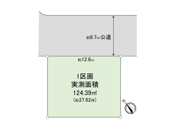 ふじみ野市元福岡1丁目 1号地 売地 区画図 ふじみ野市元福岡1丁目 1号地 売地 区画図