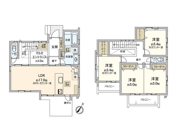 ふじみ野市大井中央1丁目 25号棟 新築戸建 間取図(平面図) ふじみ野市大井中央1丁目 25号棟 新築戸建 間取図(平面図)