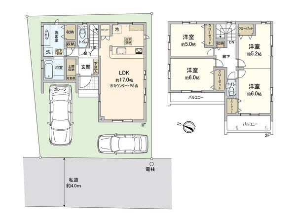 ふじみ野市南台2丁目 新築戸建 間取図(平面図) ふじみ野市南台2丁目 新築戸建 間取図(平面図)