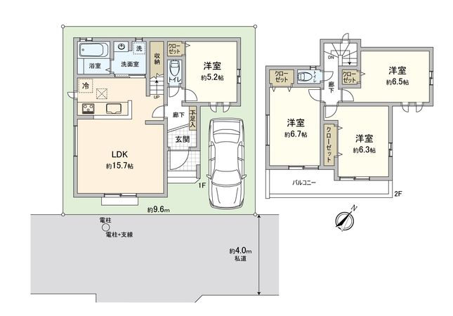 ふじみ野市西2丁目 新築戸建 間取図(平面図) ふじみ野市西2丁目 新築戸建 間取図(平面図)