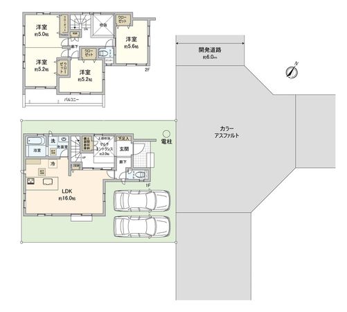 ふじみ野市大井中央1丁目 9号棟 新築戸建(セントラルパークヒルズ) 間取図(平面図) ふじみ野市大井中央1丁目 9号棟 新築戸建(セントラルパークヒルズ) 間取図(平面図)