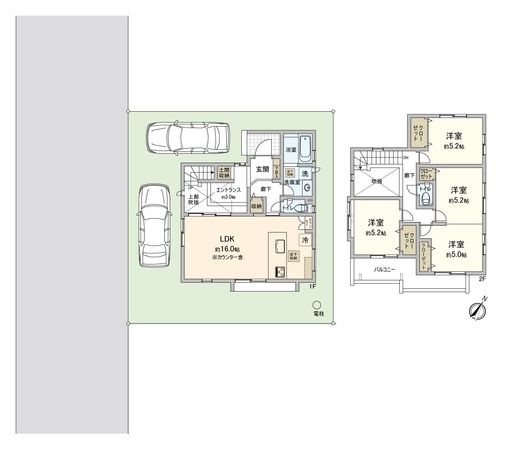 ふじみ野市大井中央1丁目 49号棟 新築戸建(セントラルパークヒルズ) 間取図(平面図) ふじみ野市大井中央1丁目 49号棟 新築戸建(セントラルパークヒルズ) 間取図(平面図)