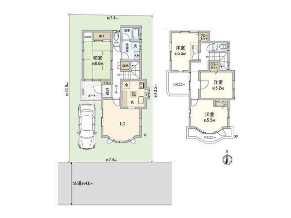 ふじみ野市仲3丁目 戸建 間取図(平面図) ふじみ野市仲3丁目 戸建 間取図(平面図)