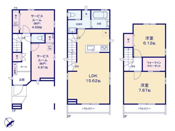 ふじみ野市上福岡5丁目 第1期 A号棟 新築戸建 間取図(平面図) ふじみ野市上福岡5丁目 第1期 A号棟 新築戸建 間取図(平面図)