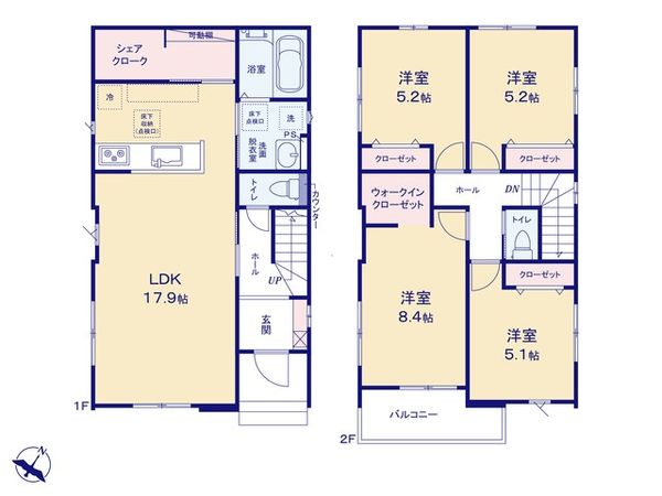 ふじみ野市丸山 1期 新築戸建 間取図(平面図)