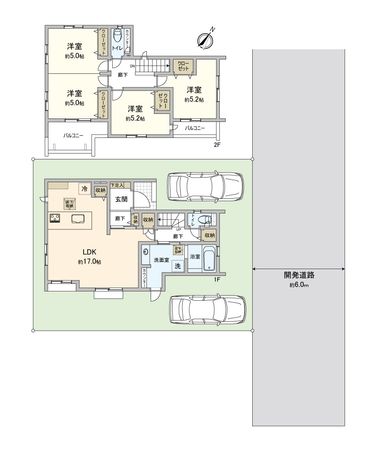 ふじみ野市大井中央1丁目 11号棟 新築戸建(セントラルパークヒルズ) 間取図(平面図) ふじみ野市大井中央1丁目 11号棟 新築戸建(セントラルパークヒルズ) 間取図(平面図)