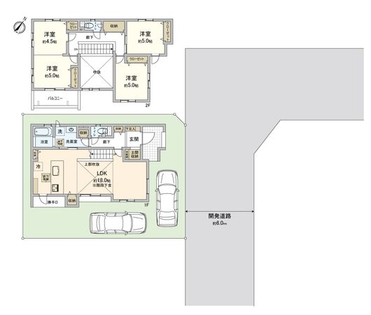ふじみ野市大井中央1丁目 13号棟 新築戸建(セントラルパークヒルズ) 間取図(平面図) ふじみ野市大井中央1丁目 13号棟 新築戸建(セントラルパークヒルズ) 間取図(平面図)