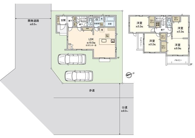 ふじみ野市大井中央1丁目 54号棟 新築戸建(セントラルパークヒルズ) 間取図(平面図) ふじみ野市大井中央1丁目 54号棟 新築戸建(セントラルパークヒルズ) 間取図(平面図)