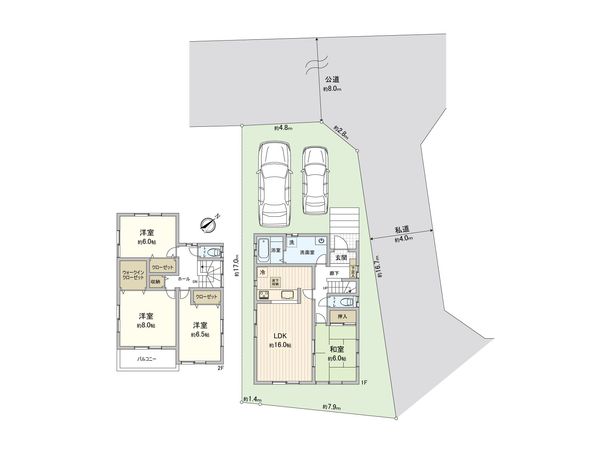 富士見市羽沢1丁目 戸建 間取図(平面図)