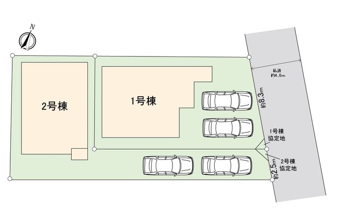 ふじみ野市苗間 7期 1号棟 新築戸建 全体区画図 ふじみ野市苗間 7期 1号棟 新築戸建 全体区画図