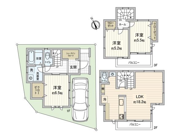 富士見市鶴瀬東2丁目 2期 新築戸建 間取図(平面図) 富士見市鶴瀬東2丁目 2期 新築戸建 間取図(平面図)