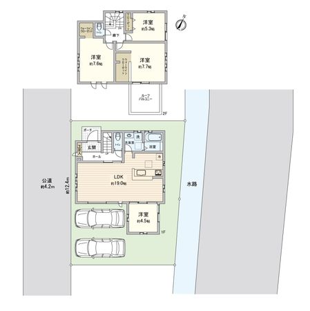 富士見市渡戸1丁目 12号棟 新築戸建 間取図(平面図) 富士見市渡戸1丁目 12号棟 新築戸建 間取図(平面図)