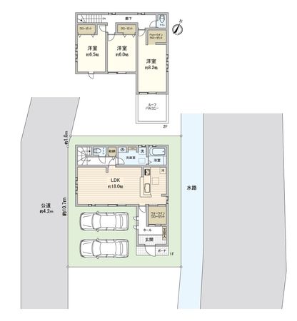 富士見市渡戸1丁目 13号棟 新築戸建 間取図(平面図) 富士見市渡戸1丁目 13号棟 新築戸建 間取図(平面図)