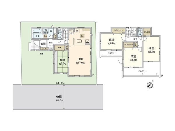 富士見市渡戸1丁目 新築戸建 間取図(平面図) 富士見市渡戸1丁目 新築戸建 間取図(平面図)