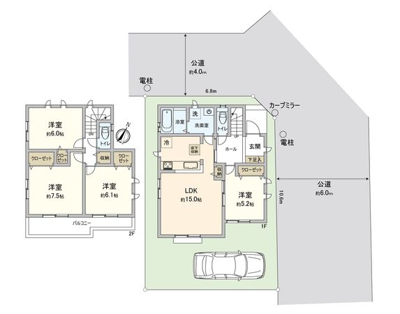 ふじみ野市富士見台 新築戸建 間取図(平面図) ふじみ野市富士見台 新築戸建 間取図(平面図)