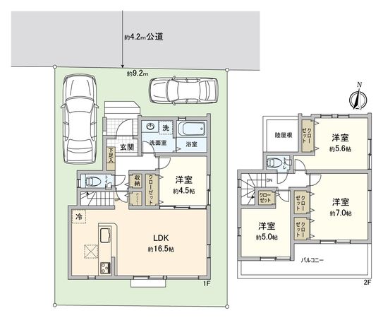 富士見市羽沢2丁目 新築戸建 間取図(平面図) 富士見市羽沢2丁目 新築戸建 間取図(平面図)