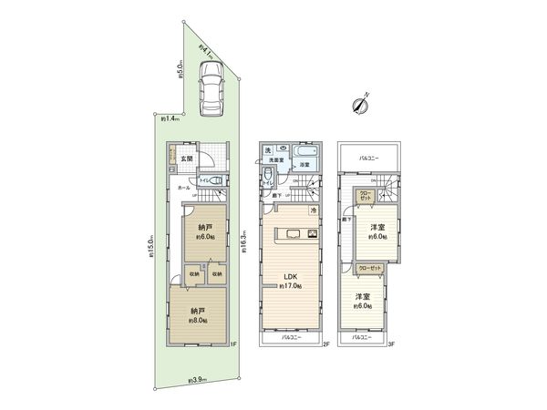 ふじみ野市苗間 戸建 間取図(平面図) ふじみ野市苗間 戸建 間取図(平面図)