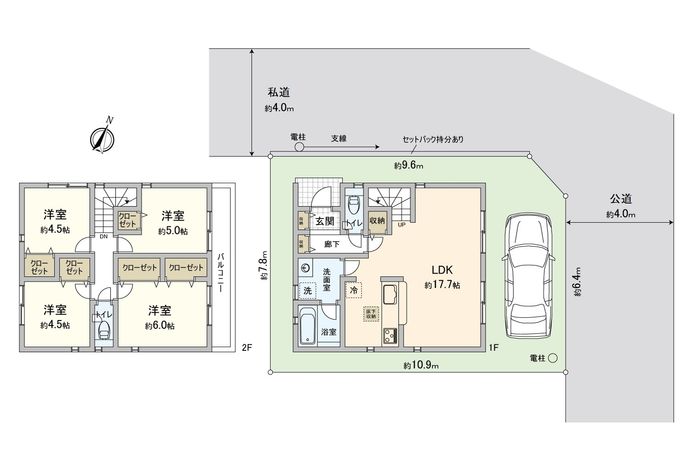 ふじみ野市新田 第4 1号棟 新築戸建 間取図(平面図) ふじみ野市新田 第4 1号棟 新築戸建 間取図(平面図)