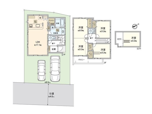 ふじみ野市大原1丁目 新築戸建 間取図(平面図) 間取図(平面図)