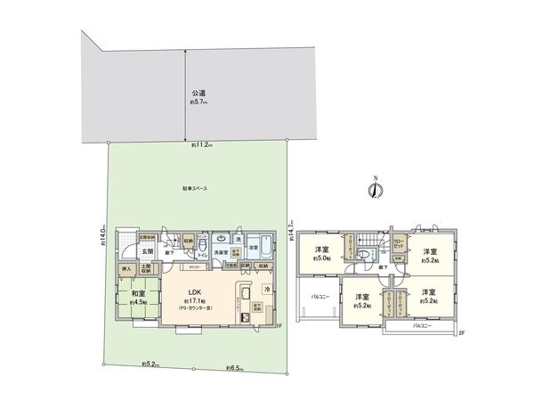 ふじみ野市仲3丁目 新築戸建 間取図(平面図) ふじみ野市仲3丁目 新築戸建 間取図(平面図)